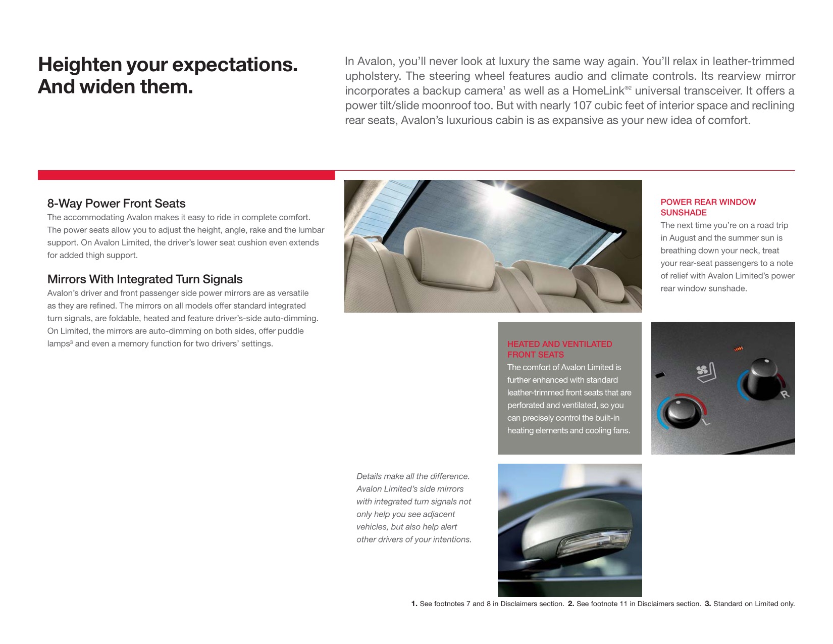 2012 Toyota Avalon Brochure Page 2